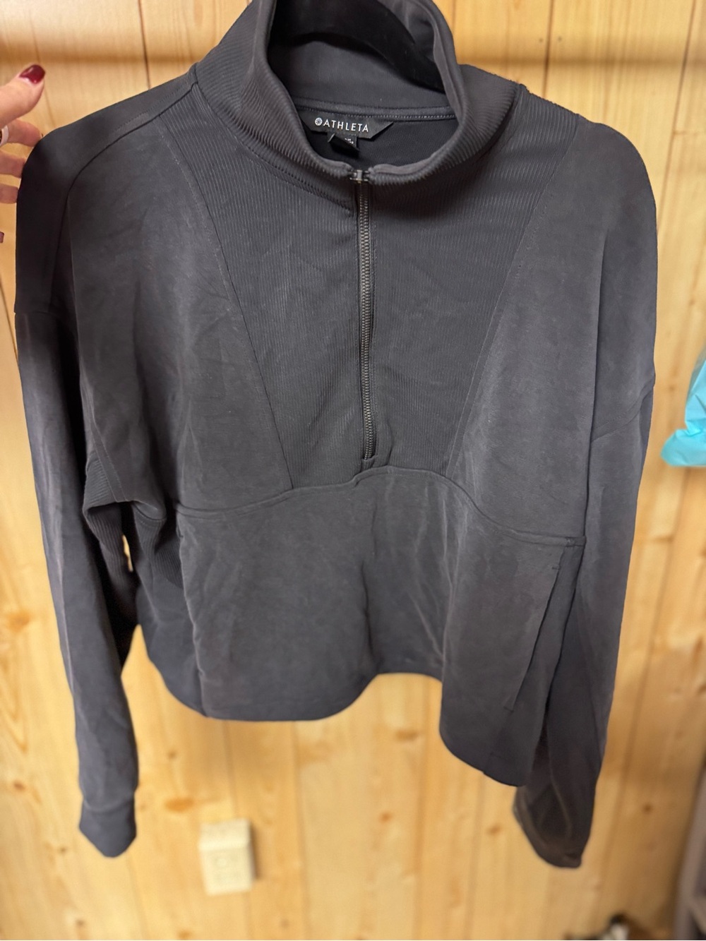 Athleta Charcoal Gray Half-Zip Pullover